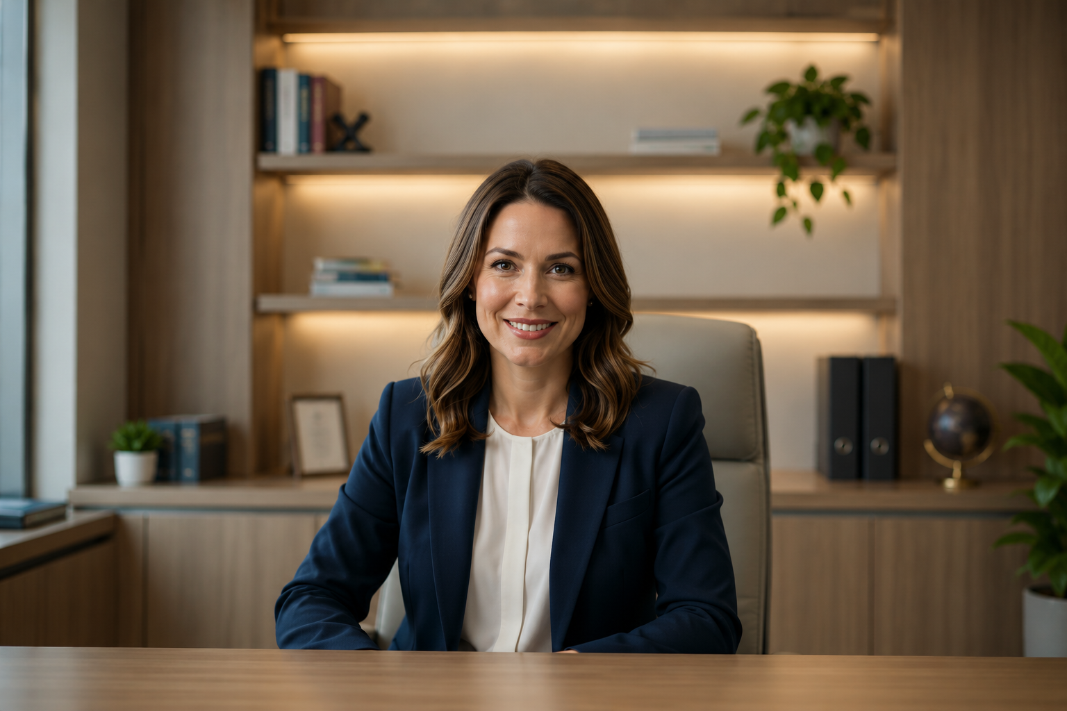 Elina Lawson in a Canadian immigration law office
